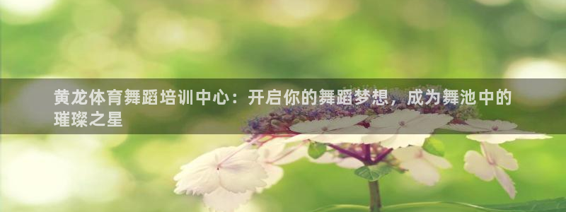 焦点娱乐有限公司招聘：黄龙体育舞蹈培训中心：开启你的