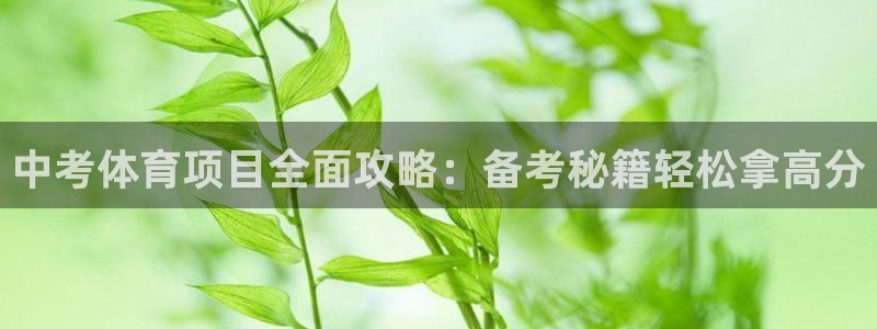 焦点娱乐公司官网：中考体育项目全面攻略：备考秘籍轻松