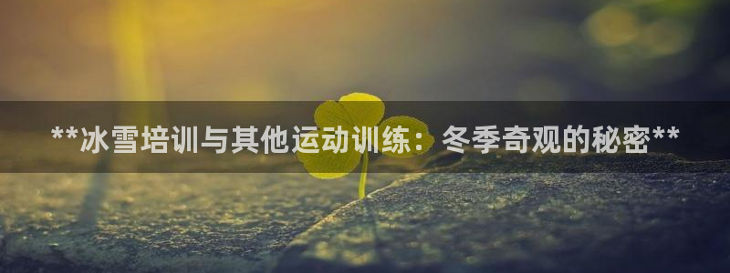 焦点娱乐是黑平台吗是真的吗：**冰雪培训与其他运动训